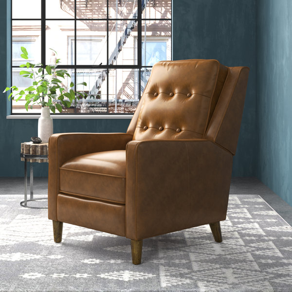 Steelside™ Kaley Leather Recliner & Reviews Wayfair